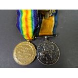 Pair of WW1 Medals for Cornish Light Infantry 41047 Pte G E Lye D of Corn L.I
