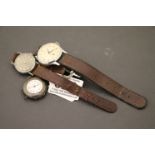 Three vintage watches to include; Smiths Astral, Silver trench type watch & Mila