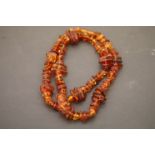 String of Amber Chip Beads, various sizes