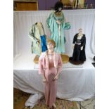 Four bisque Museum dolls from Fordingbridge Doll Museum to include; Phantom of the Opera, Cleopatra,