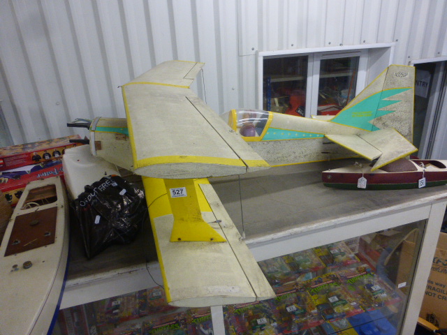 Collection of radio controlled airplanes and accessories including box Plane Nutz airplane and three