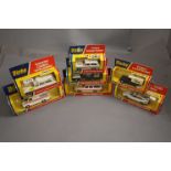 Seven Boxed Dinky 1970's Emergency Services Vehicles - Police Range Rover 254, Plymouth Police Car