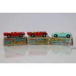 Three boxed Triang Spot On diecast vehicles to include No.166 Renault Floride in red with cream