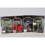 Star Wars Autographs - Four carded Kenner Star Wars Return Of The Jedi signed figures, to include