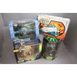 Star Wars - Four boxed vehicle sets to include Hasbro Power of the Jedi Imperial AT-ST & Speeder