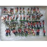 Collection of over 50 metal figures to include Grant & Sons, featuring Scots Guards