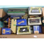 Quantity of Hornby Dublo model railway featuring engines, rolling stock, platform etc plus 3 x boxed