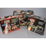 Star Wars - Three boxed Hasbro Episode I vehicle sets to include Ammo Wagon and Falumpaset,