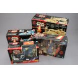 Star Wars - Two boxed Hasbro Episode I vehicle sets to include Flash Speeder and Trade Federation