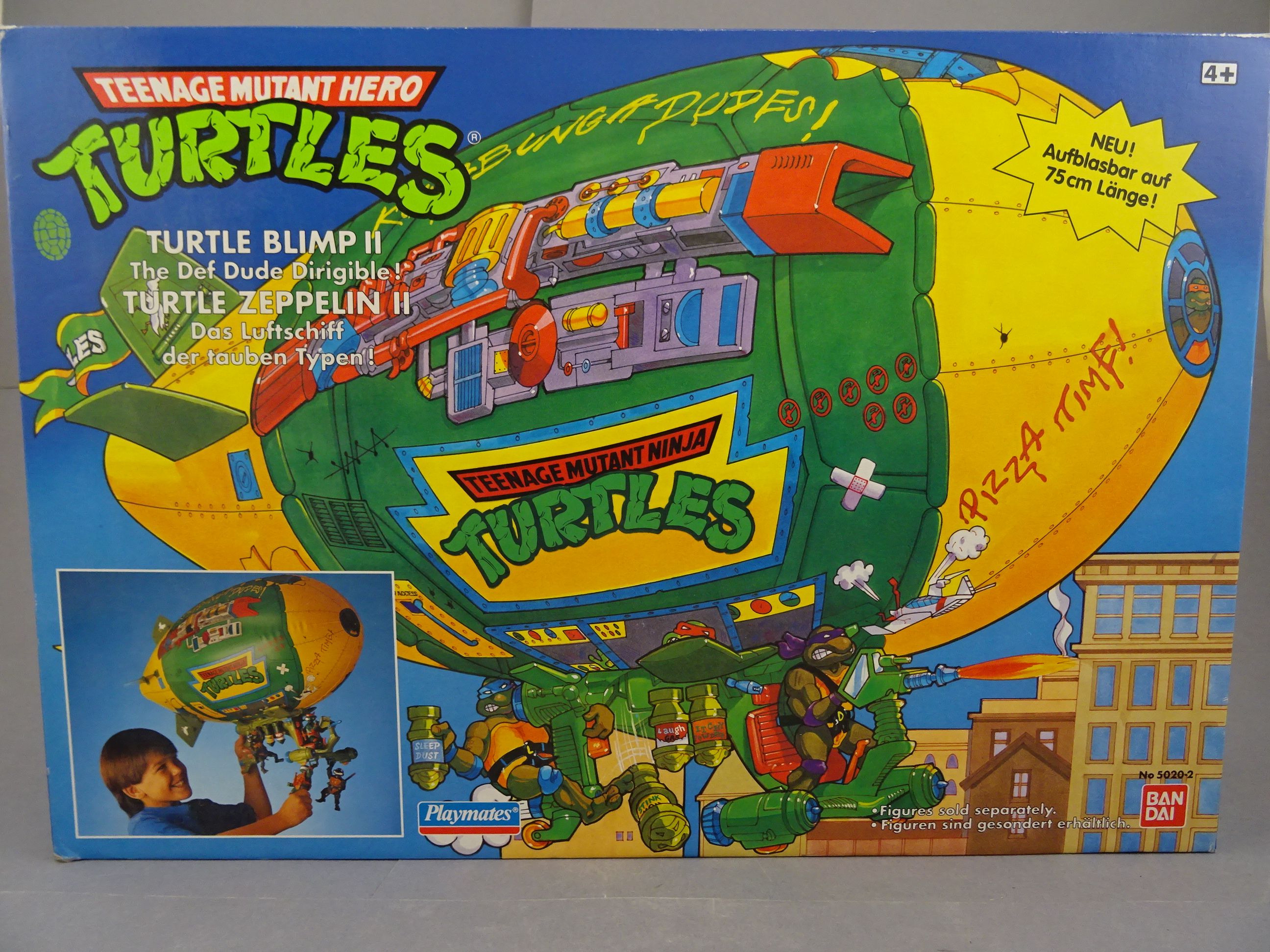 Original boxed Playmates/Bandai Teenage Mutant Ninja Turtles Turtle Blimp II appearing sealed and