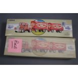 Two Boxed Corgi Classic Road Transport from Corgi Scammel Highwayman R. Edwards Amusements Lorries