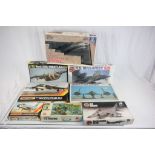 Collection of 8 boxed plastic model kit aeroplanes, Airfix, Matchbox, Italeri etc, to include Victor