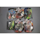 Star Wars Autographs - six carded Hasbro & Kenner figures to include Sand Trooper (signed by Anthony