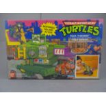 Original boxed Playmates Bandai Teenage Mutant Ninja Turtles Pizza Thrower vehicle, appearing to