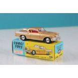 Boxed Corgi 211S Studebaker Golden Hawk in gold with red interior, diecast & box both excellent