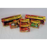 Six boxed Matchbox Speed Kings to include K-28 Drag-Pack Mercury Commuter Dragster & Trailer (no box