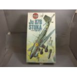 Boxed and unbuilt Airfix 1/24 Ju 87B Stuka with instructions and sealed bags