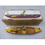 Boxed Spanish Paya tin plate rowing boat