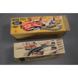 Boxed Bell Product plastic Motor Cycle Speed Cop and Car plus a boxed Technofix Nr 266 tin plate