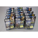 Star Wars - 15 Carded Hasbro Star Wars The Clone Wars figures, all excellent