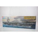 Boxed Tamiya U S Aircraft carrier Enterprise plastic model kit 1/350 scale, 1mtr in length when