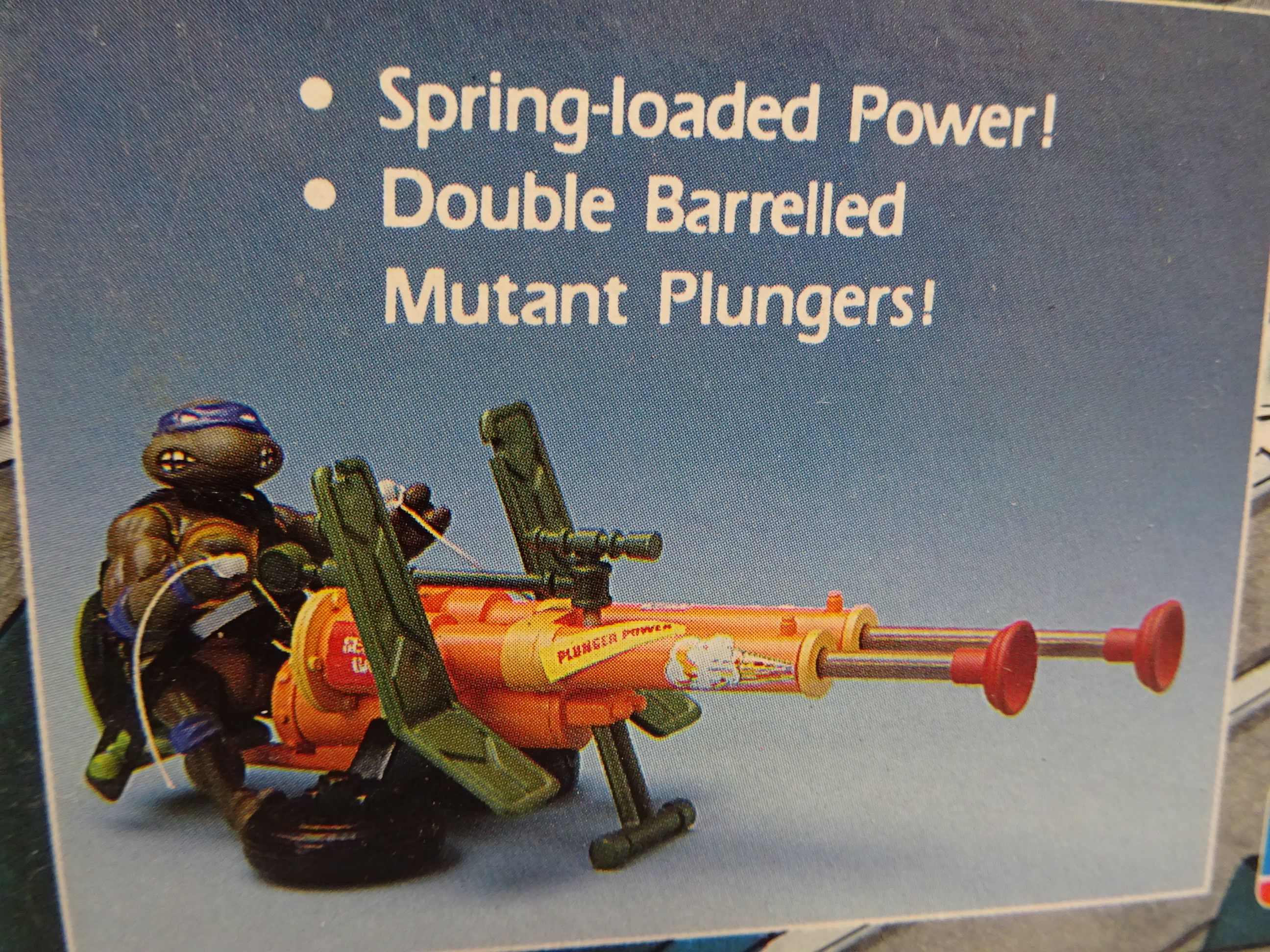 Original boxed Playmates Bandia Teenage Mutant Ninja Turtles Double Barrelled Plunger Gun, opened - Image 2 of 3