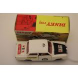 Boxed Dinky 212 Ford Cortina Rally GP with diecast, decals & box vg