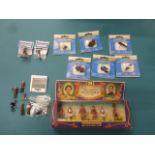 Boxed Britains The Queens Silver Jubilee 1952-1977 NO 7225 figure set plus 6 x carded OO gauge
