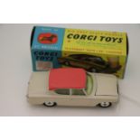 Boxed Corgi 234 Ford Consul Classic in cream with salmon roof, pale yellow interior, diecast