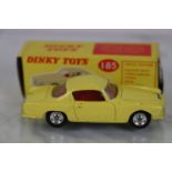 Boxed Dinky 185 Alfa Romeo 1900 Super Sprint in yellow with red interior, diecast vg with the odd