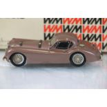 Boxed Western Models 1:43 Westernkits WRK 3 1958 Jaguar XK120 Montlhery in pale brown, diecast vg,