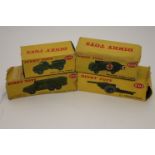 Four boxed Dinky diecast military vehicles & artillery to include 693 7.2 Howitzer, 643 Army Water