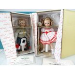 Two boxed Danbury Mint 20th Century Fox Shirley Temple dolls to include Stand Up and Cheer and Dolls