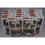 Star Wars - 17 Carded and unopened Hasbro Star Wars Comic Packs, excellent