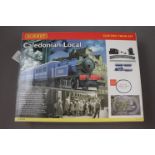 Boxed Hornby OO gauge R1016 Caledonian Local electric train set.