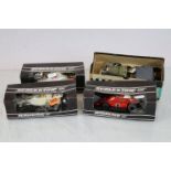 Four boxed Scalextric slot cars to include Triang Bentley C64 in black, C124 Ferrari 312T, C120