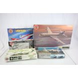 Collection of 5 boxed plastic model kit aeroplanes, to include 4 airfix, Sikorsky helicopter,