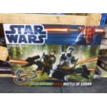 Star Wars - Boxed Scalextric Start Battle of Endor Luke Skywalker vs Biker Scout, complete