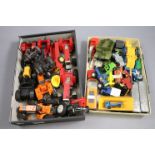 Collection of play worn diecast vehicles to include farming vehicles, commercials etc featuring