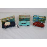 Three boxed Triang Spot On diecast vehicles to include Volkswagen in metallic brown, Vauxhall Cresta