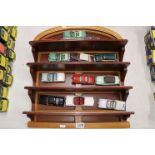 Franklin Mint ' The Classic Cars of the Fifties ' Set with Wooden Display Stand together with one