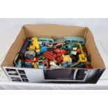 Large Tray of over Seventy Five Dinky Loose Playworn Cars and Vehicles including Twenty One Racing