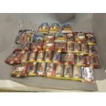 Collection of 35 carded Hasbro Star Wars action figures, mainly Episode I with Star Wars Saga etc