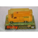 Boxed Dinky 416 Ford Transit Van 'Motorway Services, diecast vg, box base is gd, outer packaging