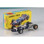 Boxed Corgi 156 Cooper Maserati F1 in navy blue, race number 7, diecast & decals excellent, box vg/