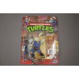 Carded Playmates Teenage Mutant Ninja Turtles Usagi Yojimbo figure, unpunched, bottom of bubble is