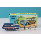 Boxed Corgi 440 Ford Consul Cortina Super Estate Car with both golfers and golf bag, diecast & box