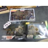 Star Wars - Three boxed sets of include Hasbro Trilogy Collection Sandcrawler, Battle Pack Bantha