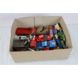 Two Tekno Loose Diecast Ford D-Trucks, Various Diecast Petrol Pumps (some a/f), Lesney and Other