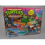 Original boxed Playmates Bandai Teenage Mutant Hero Turtles Sewer Dragster vehicle, appears to be